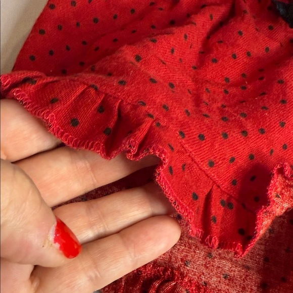 Boxercraft Red Pyjama Shorts Black Polka Dot Ruffles Bow Youth Size S (6-8) - Picture 5 of 10